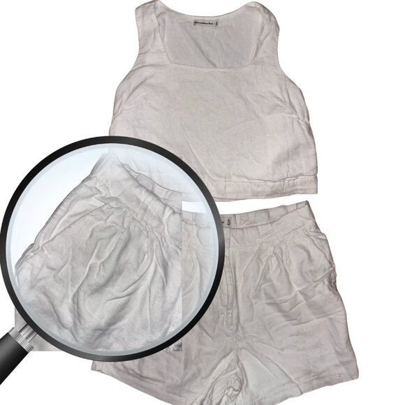 216. Abercrombie & Fitch Linen 2-Piece Set – Top Size M / Pants Size 12R - Picture 3 of 3